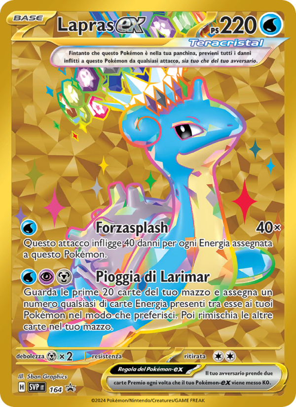 Lapras-ex 164/192 — SVP Black Star Promos (Italian Pokémon TCG card)