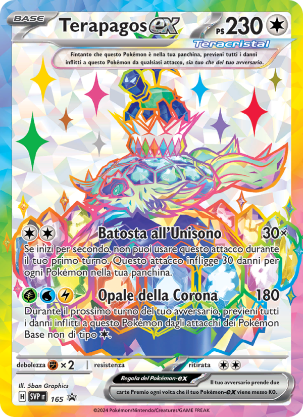 Terapagos-ex 165/192 — SVP Black Star Promos (Italian Pokémon TCG card)