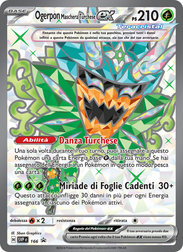 Ogerpon Maschera Turchese-ex 166/192 — SVP Black Star Promos (Italian Pokémon TCG card)
