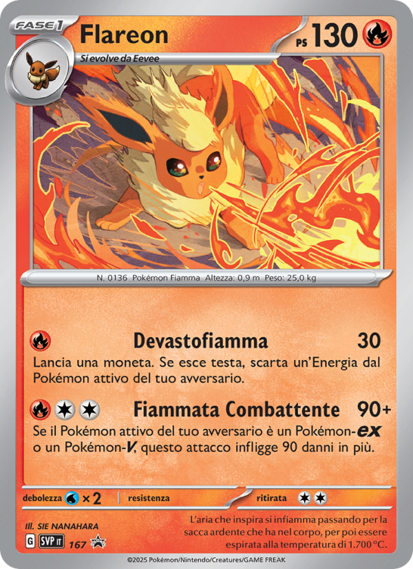 Flareon 167/192 — SVP Black Star Promos (Italian Pokémon TCG card)