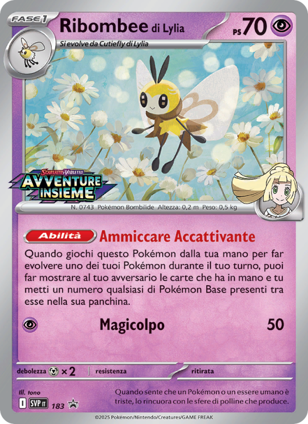 Ribombee di Lylia 183/192 — SVP Black Star Promos (Italian Pokémon TCG card)
