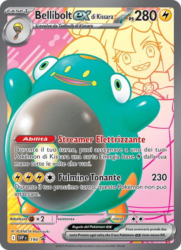 Bellibolt-ex di Kissara 194/192 — SVP Black Star Promos (Italian Pokémon TCG card)