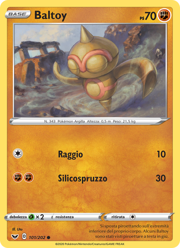 Baltoy 101/216 — Sword & Shield (Italian Pokémon TCG card)