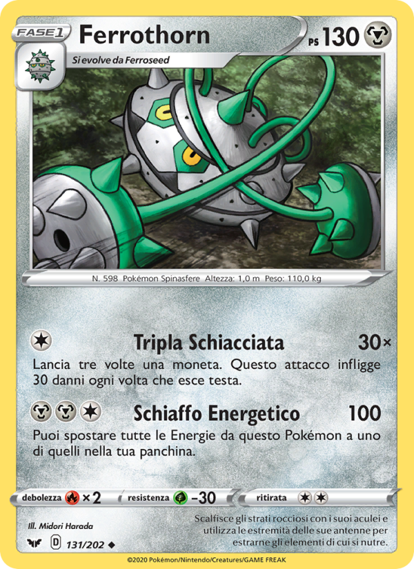 Ferrothorn 131/216 — Sword & Shield (Italian Pokémon TCG card)