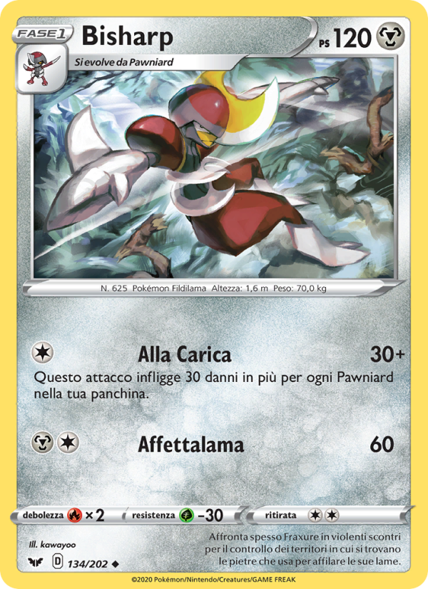 Bisharp 134/216 — Sword & Shield (Italian Pokémon TCG card)