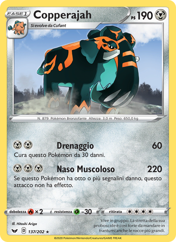 Copperajah 137/216 — Sword & Shield (Italian Pokémon TCG card)