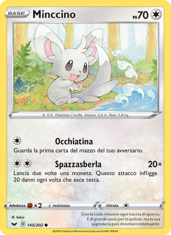 Minccino 145/216 — Sword & Shield (Italian Pokémon TCG card)