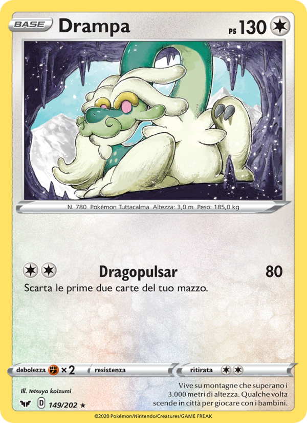 Drampa 149/216 — Sword & Shield (Italian Pokémon TCG card)
