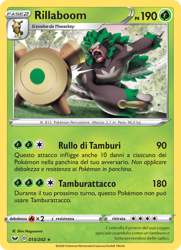 Rillaboom 015/216 — Sword & Shield (Italian Pokémon TCG card)