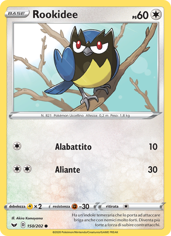 Rookidee 150/216 — Sword & Shield (Italian Pokémon TCG card)