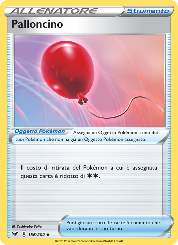 Palloncino 156/216 — Sword & Shield (Italian Pokémon TCG card)