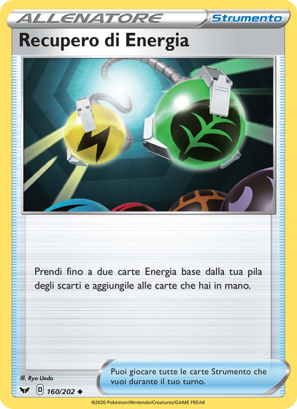 Recupero di Energia 160/216 — Sword & Shield (Italian Pokémon TCG card)