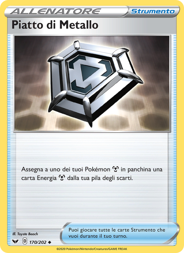 Piatto di Metallo 170/216 — Sword & Shield (Italian Pokémon TCG card)