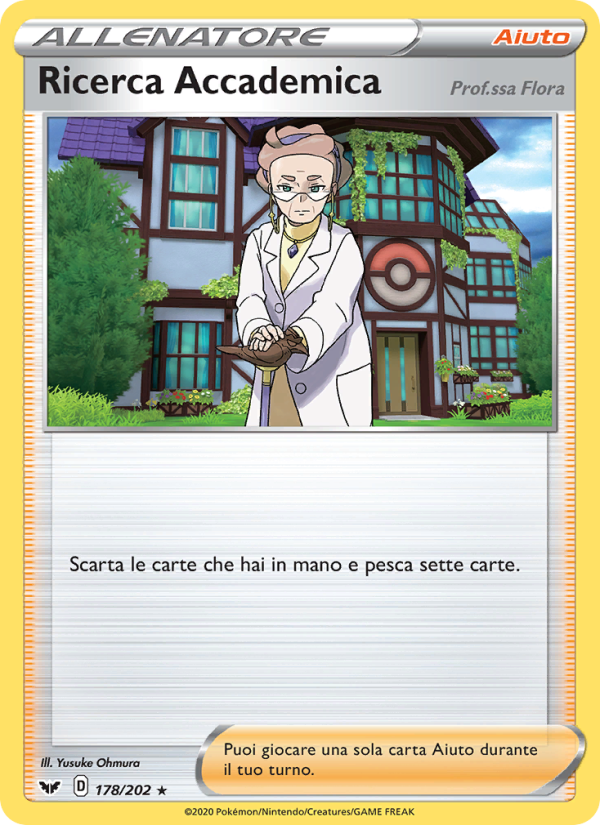 Ricerca Accademica 178/216 — Sword & Shield (Italian Pokémon TCG card)