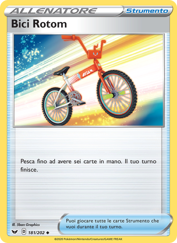 Bici Rotom 181/216 — Sword & Shield (Italian Pokémon TCG card)