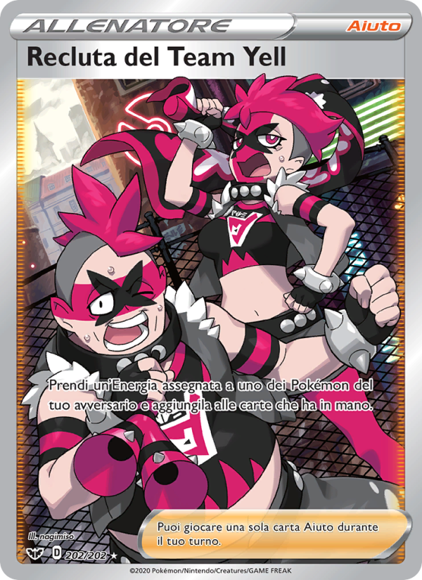 Recluta del Team Yell 202/216 — Sword & Shield (Italian Pokémon TCG card)