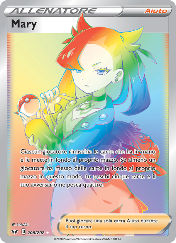Mary 208/216 — Sword & Shield (Italian Pokémon TCG card)