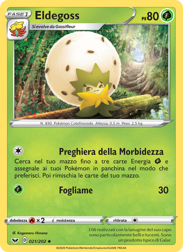 Eldegoss 021/216 — Sword & Shield (Italian Pokémon TCG card)