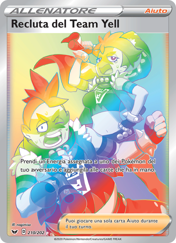 Recluta del Team Yell 210/216 — Sword & Shield (Italian Pokémon TCG card)