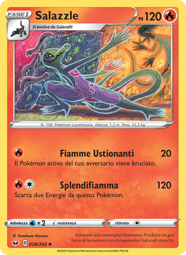 Salazzle 028/216 — Sword & Shield (Italian Pokémon TCG card)