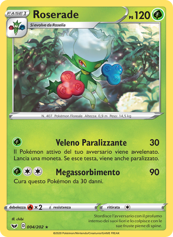 Roserade 004/216 — Sword & Shield (Italian Pokémon TCG card)