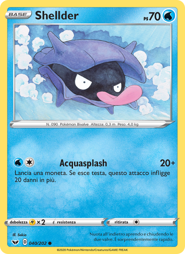 Shellder 040/216 — Sword & Shield (Italian Pokémon TCG card)