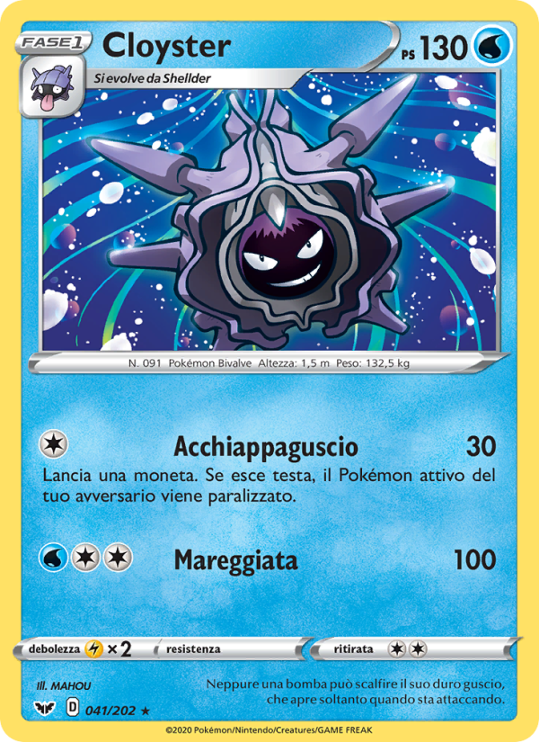 Cloyster 041/216 — Sword & Shield (Italian Pokémon TCG card)