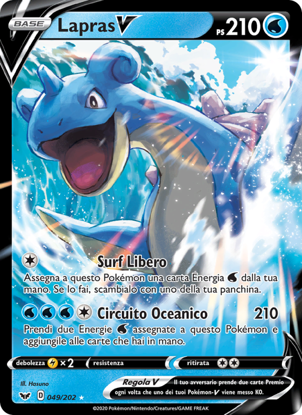 Lapras V 049/216 — Sword & Shield (Italian Pokémon TCG card)