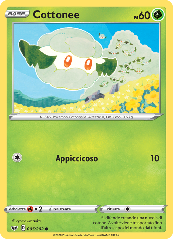 Cottonee 005/216 — Sword & Shield (Italian Pokémon TCG card)