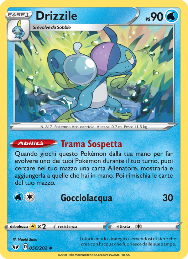 Drizzile 056/216 — Sword & Shield (Italian Pokémon TCG card)