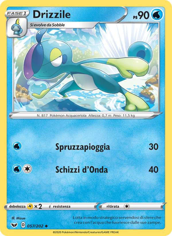 Drizzile 057/216 — Sword & Shield (Italian Pokémon TCG card)