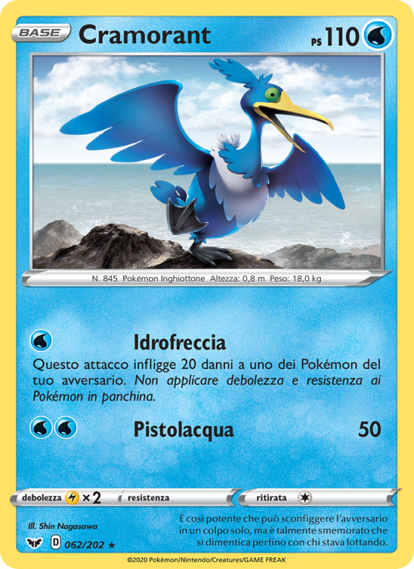 Cramorant 062/216 — Sword & Shield (Italian Pokémon TCG card)