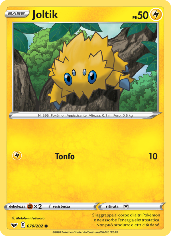 Joltik 070/216 — Sword & Shield (Italian Pokémon TCG card)