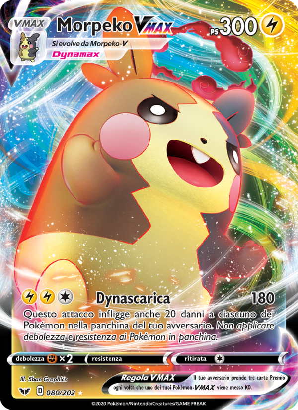 Morpeko VMAX 080/216 — Sword & Shield (Italian Pokémon TCG card)