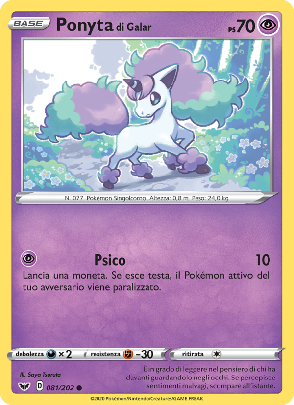 Ponyta di Galar 081/216 — Sword & Shield (Italian Pokémon TCG card)