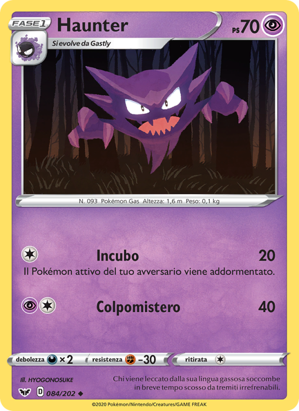Haunter 084/216 — Sword & Shield (Italian Pokémon TCG card)