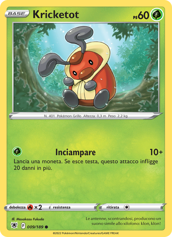 Kricketot 009/246 — Astral Radiance (Italian Pokémon TCG card)
