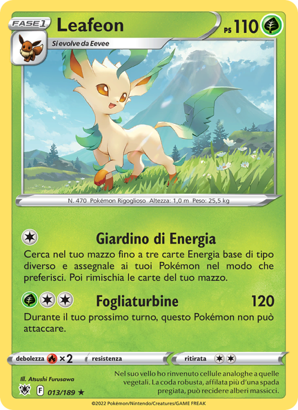 Leafeon 013/246 — Astral Radiance (Italian Pokémon TCG card)