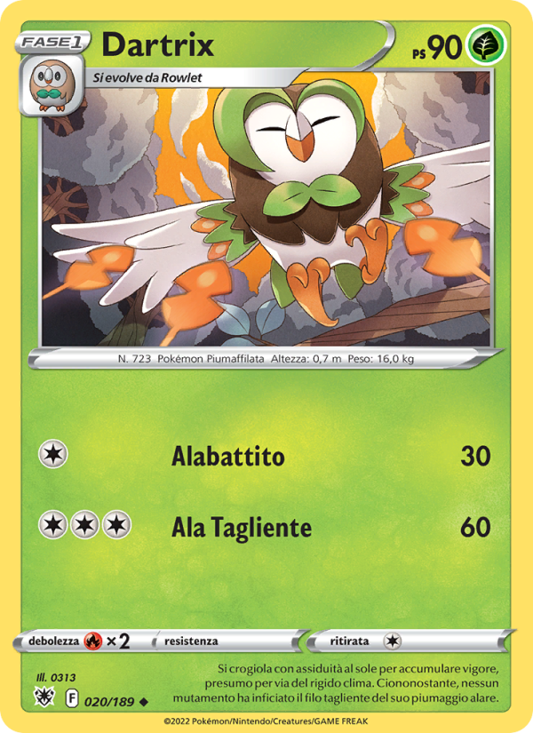 Dartrix 020/246 — Astral Radiance (Italian Pokémon TCG card)