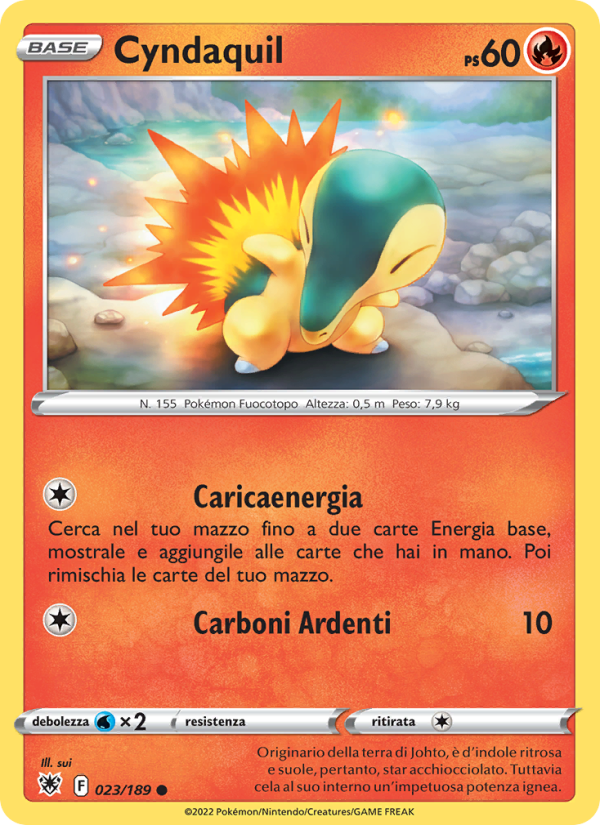 Cyndaquil 023/246 — Astral Radiance (Italian Pokémon TCG card)