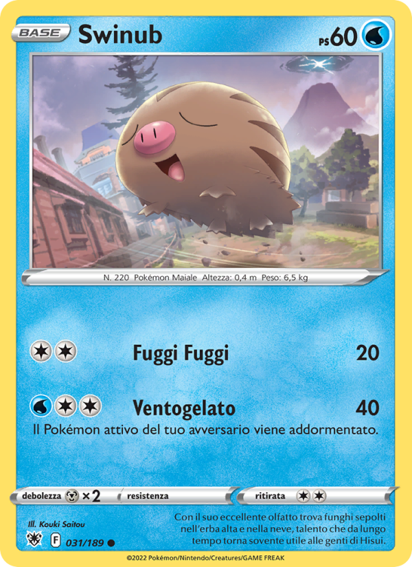 Swinub 031/246 — Astral Radiance (Italian Pokémon TCG card)