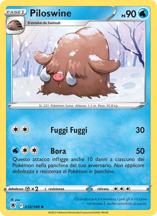 Piloswine 032/246 — Astral Radiance (Italian Pokémon TCG card)