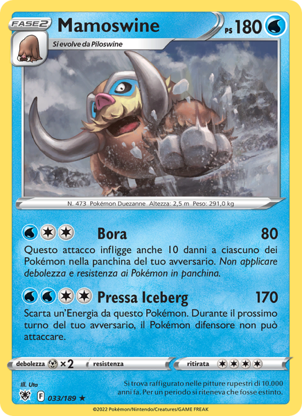 Mamoswine 033/246 — Astral Radiance (Italian Pokémon TCG card)