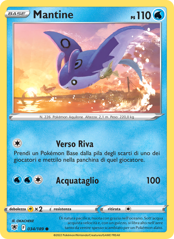 Mantine 034/246 — Astral Radiance (Italian Pokémon TCG card)