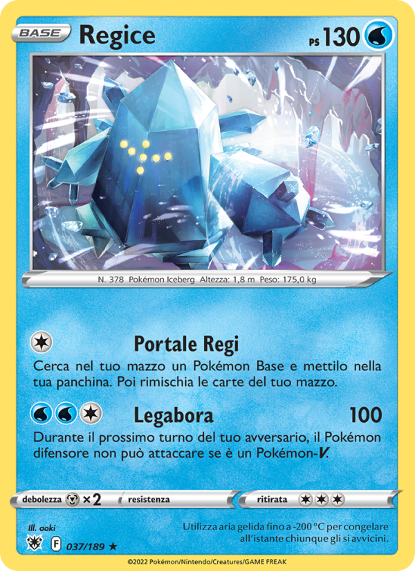 Regice 037/246 — Astral Radiance (Italian Pokémon TCG card)