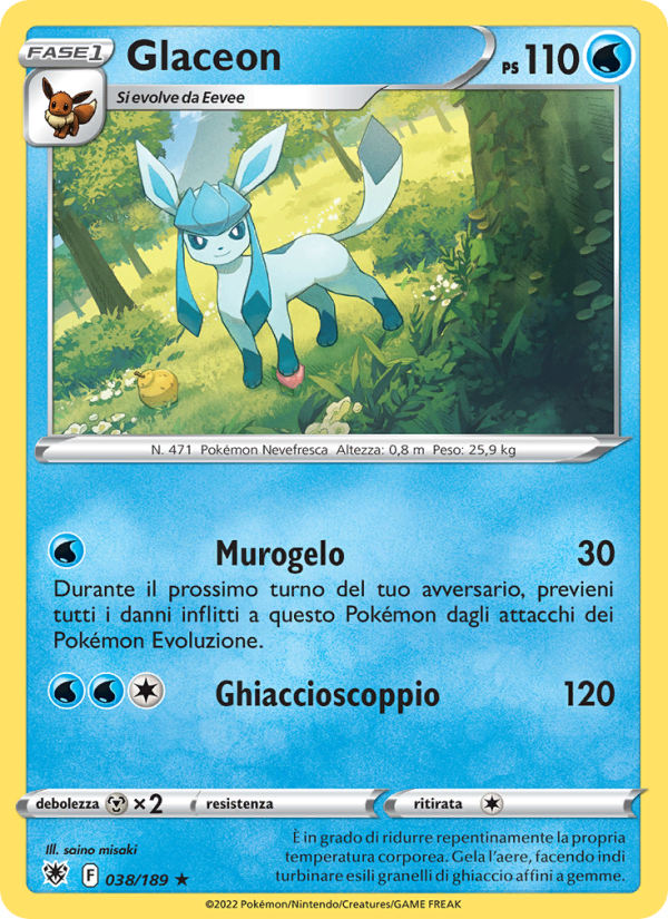 Glaceon 038/246 — Astral Radiance (Italian Pokémon TCG card)