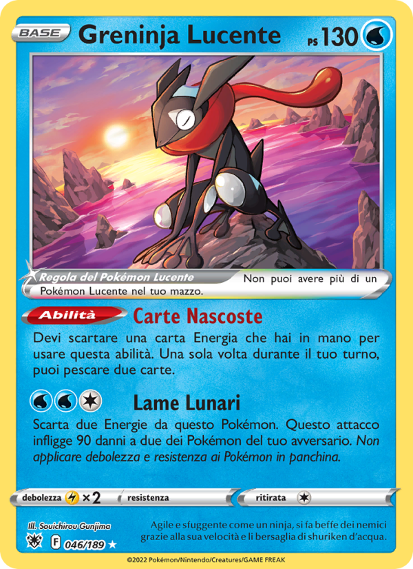 Greninja Lucente 046/246 — Astral Radiance (Italian Pokémon TCG card)