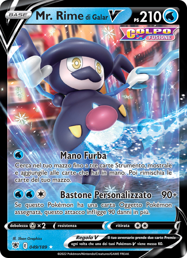 Mr. Rime di Galar V 049/246 — Astral Radiance (Italian Pokémon TCG card)