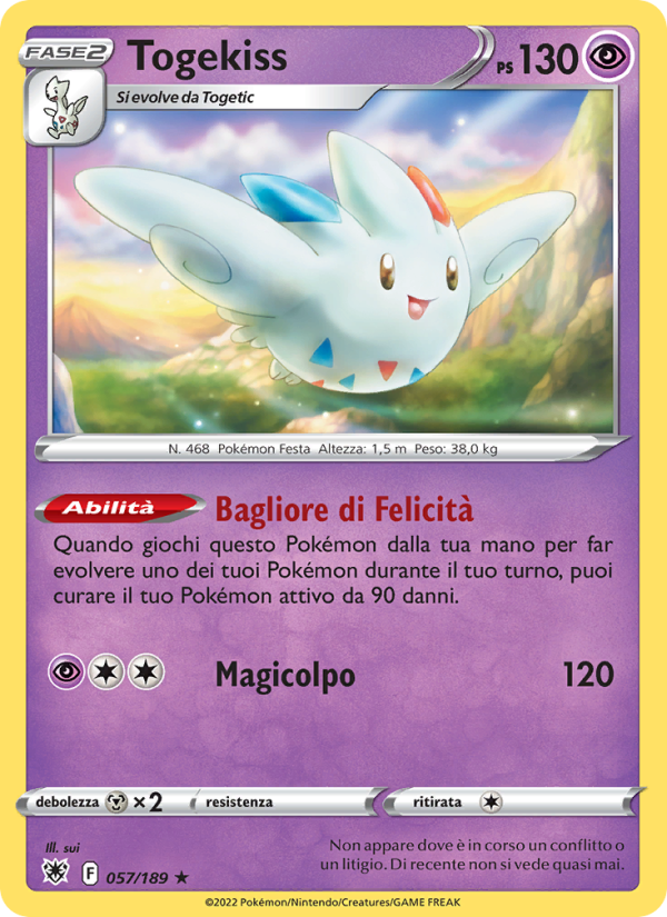 Togekiss 057/246 — Astral Radiance (Italian Pokémon TCG card)