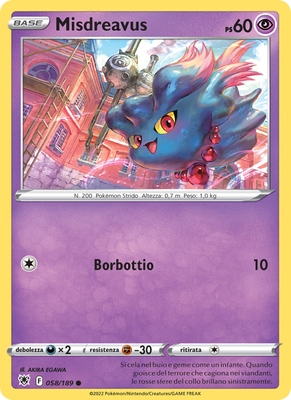 Misdreavus 058/246 — Astral Radiance (Italian Pokémon TCG card)